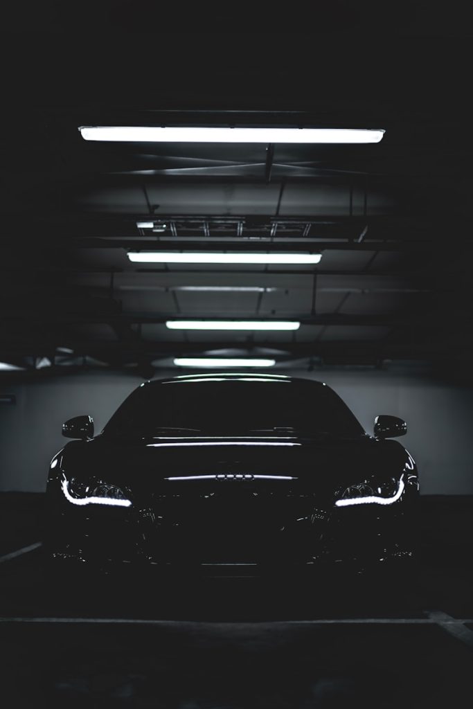 parked black car