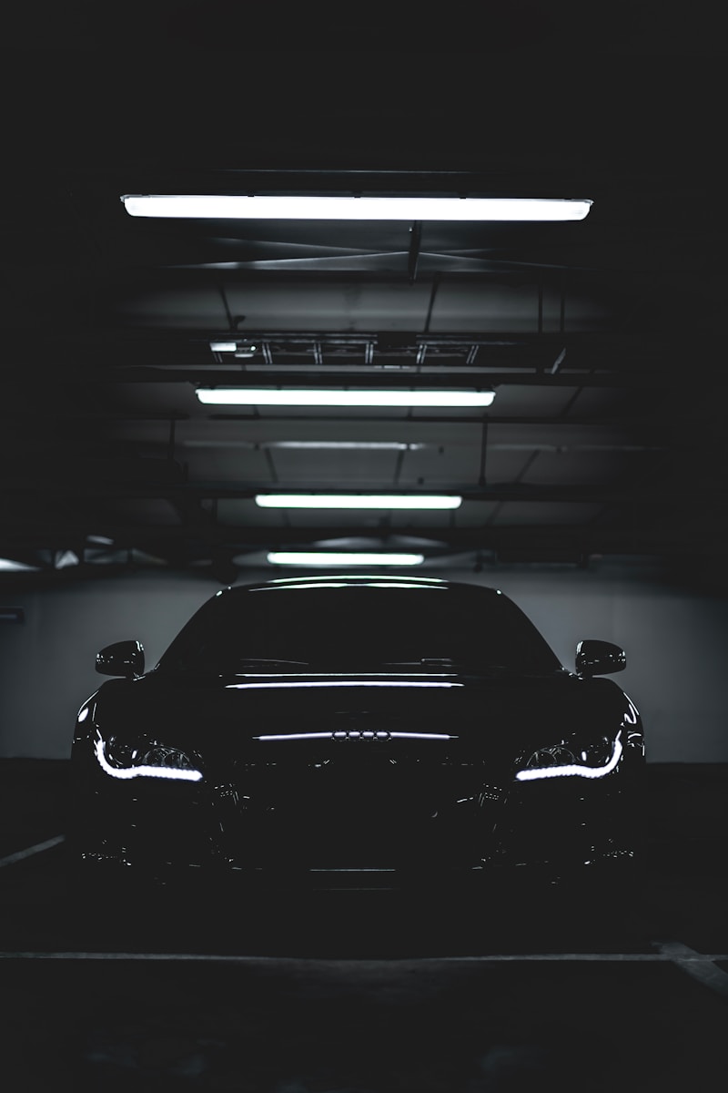 parked black car